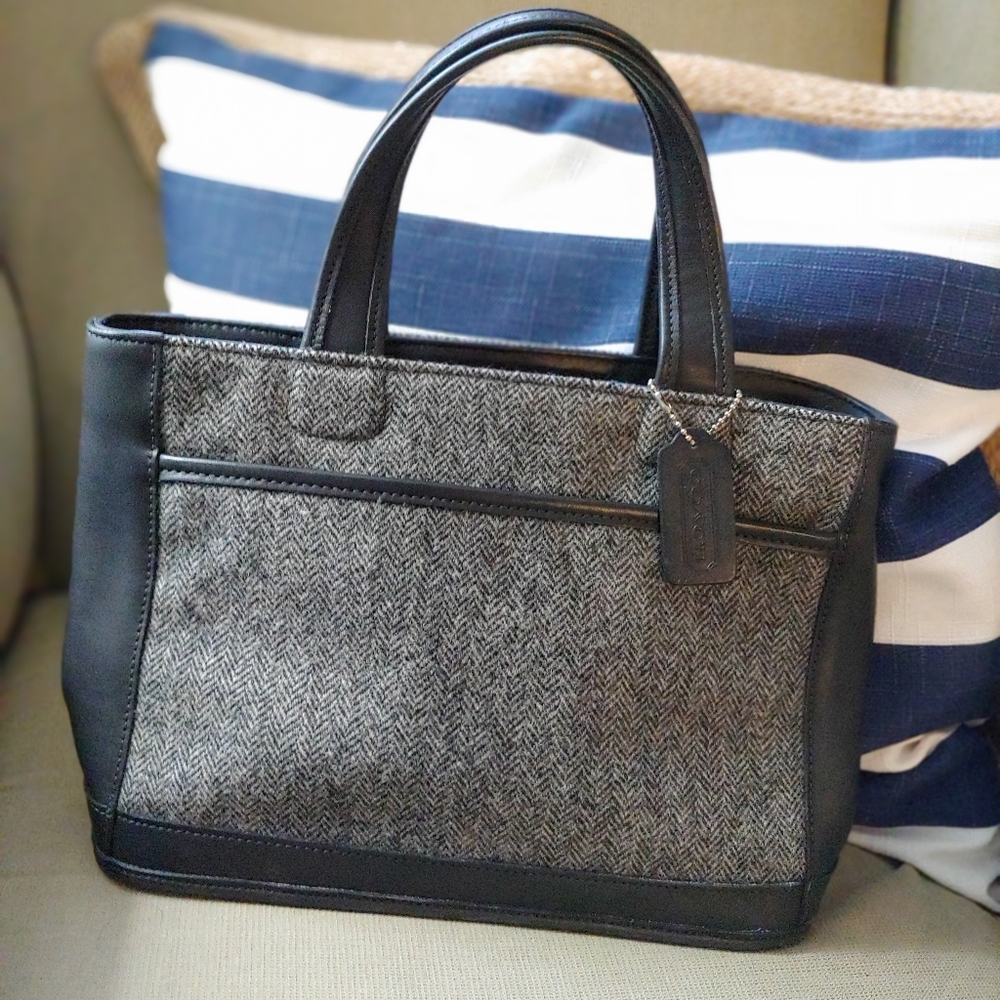 Coach Black and Gray Tote Bag